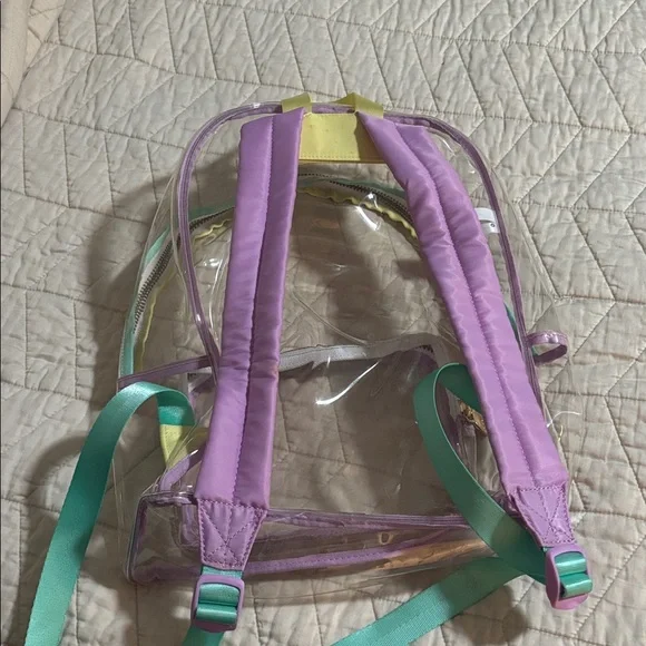 VGUC Stoney Clover x Target Clear Backpack with Purple and Yellow Accents - Picture 2 of 5